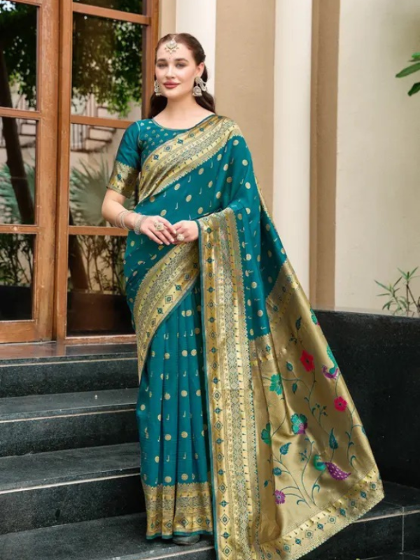 Woven Paithani Silk Blend Saree